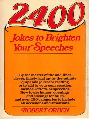 cover image of 2400 Jokes to Brighten Your Speeches